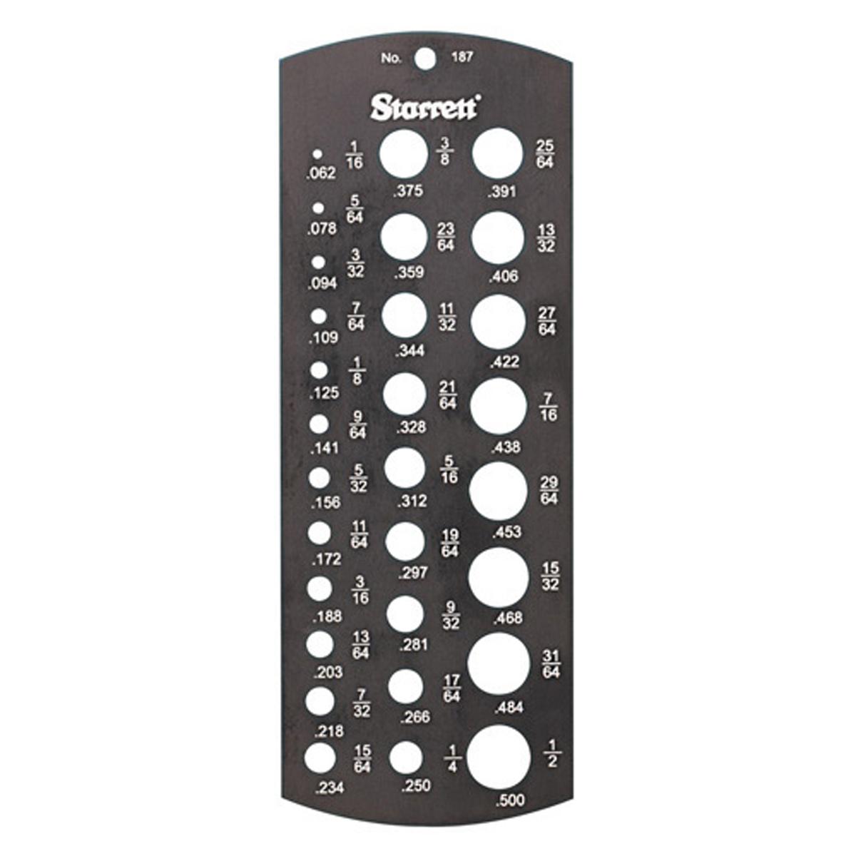 Сверло Starrett 187 Jobbers, калиброванное, 1-16 - 1-2 фута