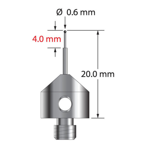 Q-Mark AFG-0620-SN M5 0,6 мм с наконечником из нитрида кремния, ступенчатый стилус, L 20,0 мм, EWL 10 мм