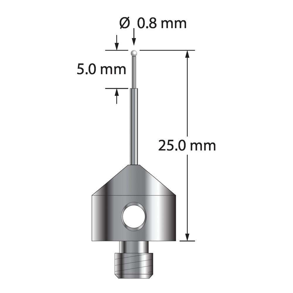 Q-Mark AFG-0825-L5-Z M5 0,8 мм с наконечником из циркония, ступенчатая игла, L 25,0 мм, EWL 15 мм
