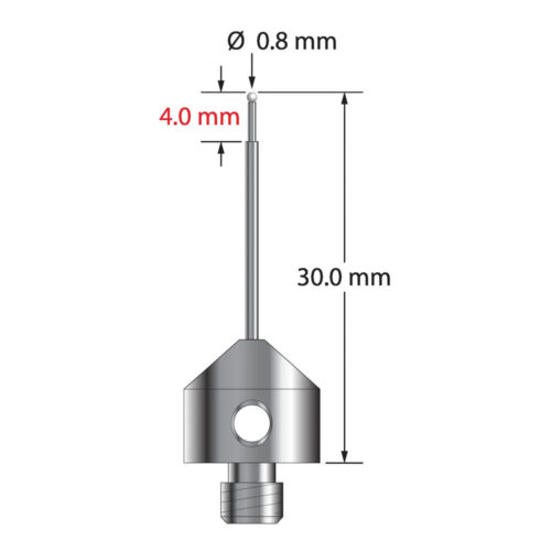 Q-Mark AFG-0830-Z M5 0,8 мм с наконечником из циркония, ступенчатая игла, L 30,0 мм, EWL 20 мм