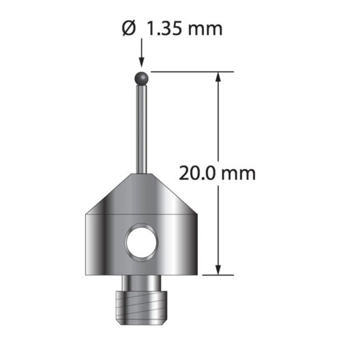 Q-Mark AFG-1320-SN M5 1,35 мм, наконечник из нитрида кремния, цилиндрический стилус, L 20,0 мм, EWL 10 мм