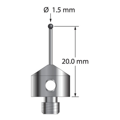 Q-Mark AFG-1520-75-SN M5 1,5 мм, наконечник из нитрида кремния, цилиндрический стилус, L 20,75 мм, EWL 11,75 мм