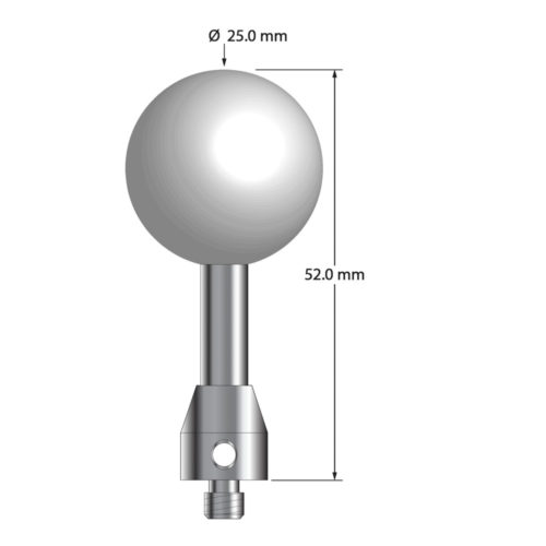 Q-Mark ATG-25052 M5 25 мм, керамический наконечник, цилиндрический стилус, L 50,0 мм, EWL 38 мм