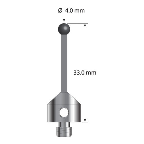 Q-Mark ATG-4033-TX-SN M5 4 мм с наконечником из нитрида кремния, прямой стилус, L 33,0 мм, EWL 23 мм