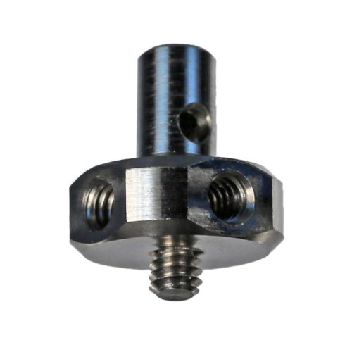 Q-Mark KM2-10 M2 регулируемая 5-сторонняя звездообразная втулка с четырьмя резьбовыми отверстиями M2, расположенными под углом 90 градусов друг к другу. Сталь