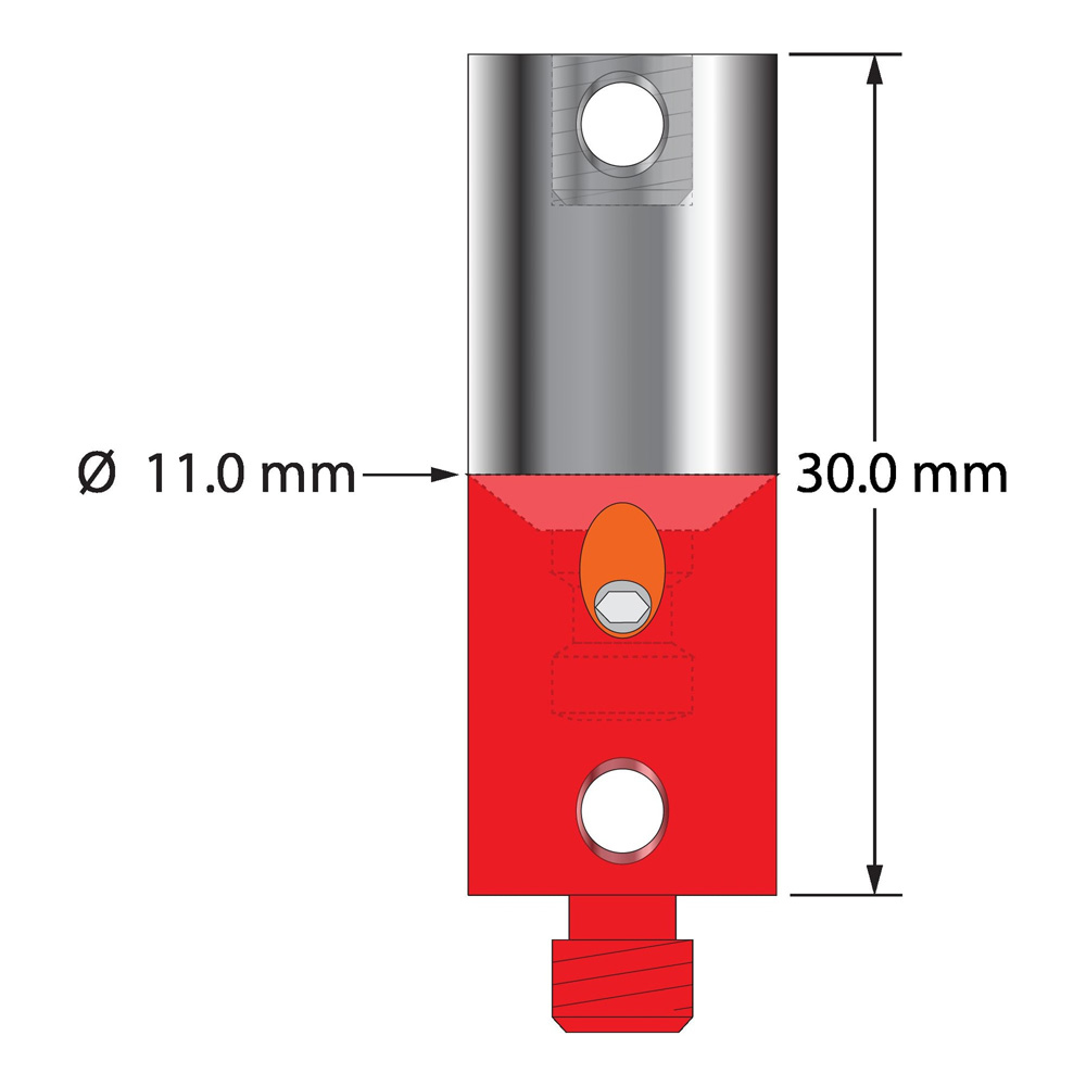 Поворотный адаптер Q-Mark RAP-11PF-30 M5, серия Pro Fit. диаметр 11,0 мм x длина 30,0 мм