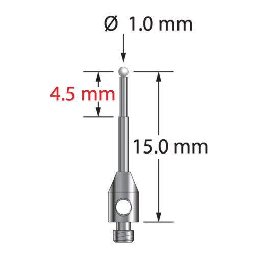 Q-Mark TM2-1015-5-Z M2 1 мм с наконечником из циркония, ступенчатая игла, L 15,5 мм, EWL 10,5 мм