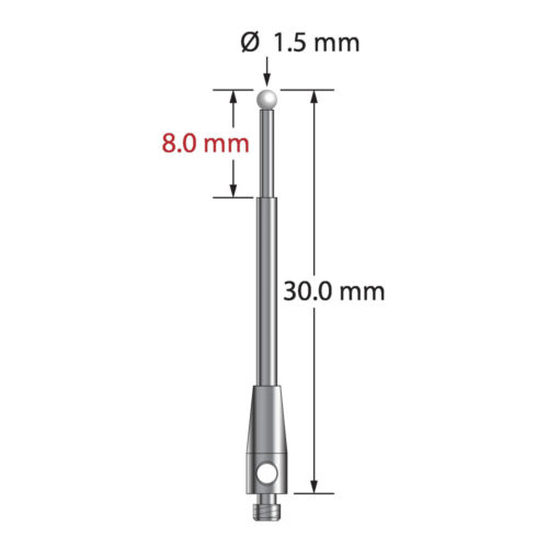 Q-Mark TM2-1530-Z M2 1,5 мм с наконечником из циркония, ступенчатая игла, L 30,0 мм, EWL 22 мм