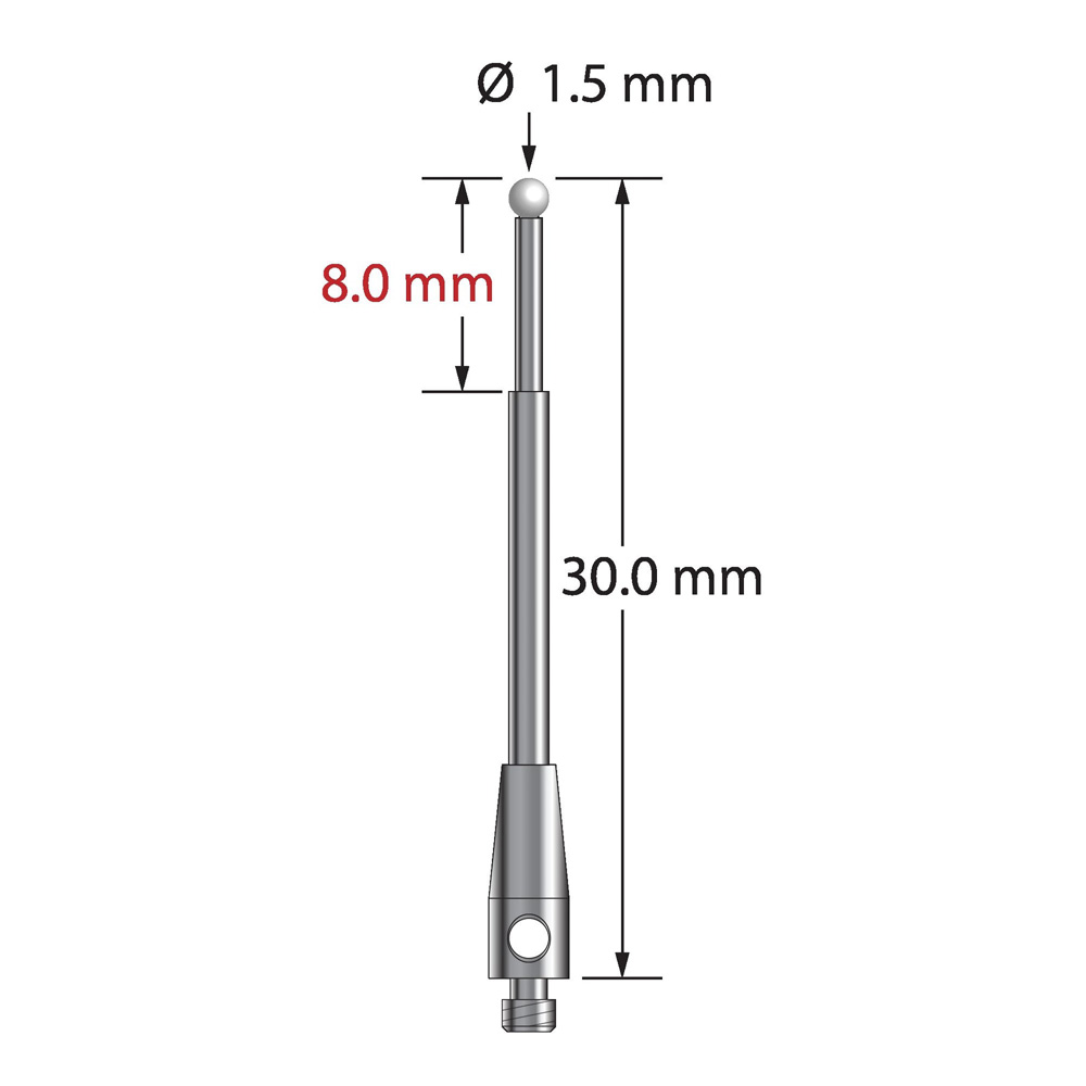 Q-Mark TM2-1530-Z M2 1,5 мм с наконечником из циркония, ступенчатая игла, L 30,0 мм, EWL 22 мм