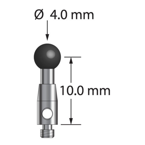 Q-Mark TM2-4012-SN M2 4 мм, наконечник из нитрида кремния, цилиндрический стилус, L 12,0 мм, EWL 7 мм