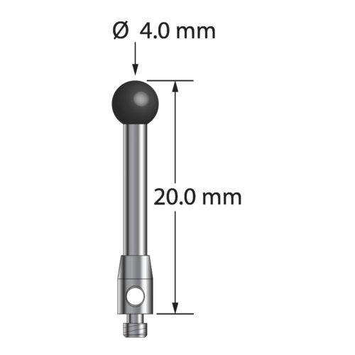 Q-Mark TM2-4020-SN M2 4 мм, наконечник из нитрида кремния, цилиндрический стилус, L 20,0 мм, EWL 15 мм