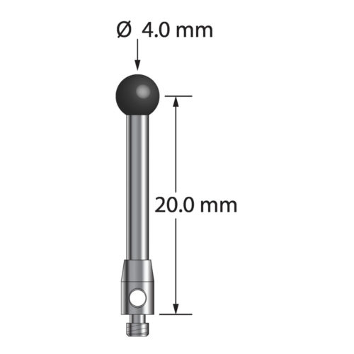Q-Mark TM2-4022-SN M2 4 мм, наконечник из нитрида кремния, цилиндрический стилус, L 22,0 мм, EWL 17 мм