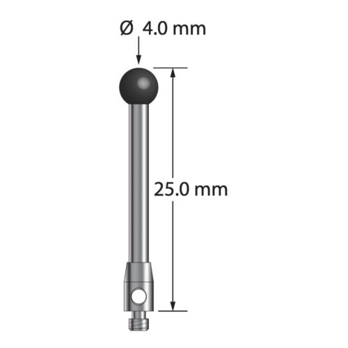 Q-Mark TM2-4025-SN M2 4 мм, наконечник из нитрида кремния, цилиндрический стилус, L 25,0 мм, EWL 20 мм