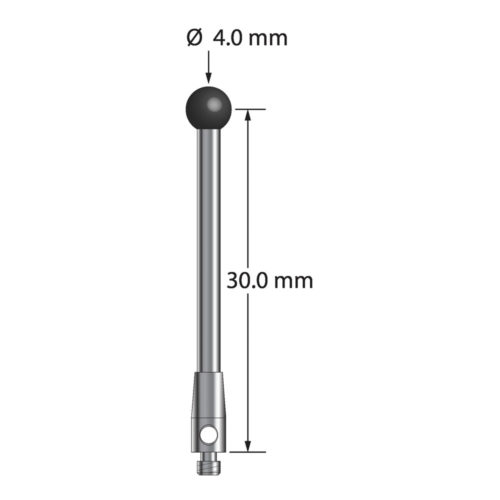 Q-Mark TM2-4032-SN M2 4 мм с наконечником из нитрида кремния, прямой стилус, L 32,0 мм, EWL 25 мм