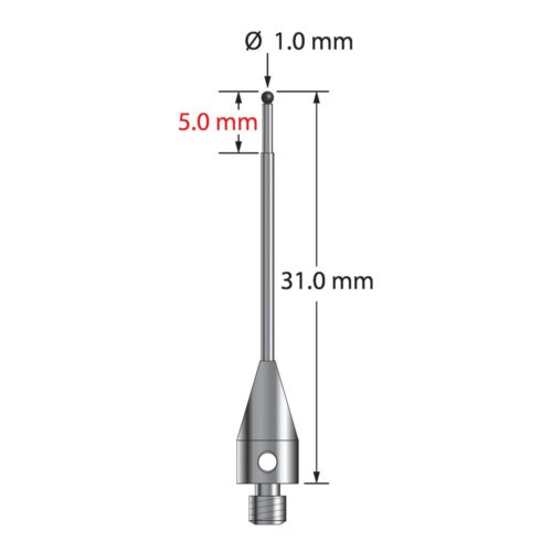 Q-Mark TM3-1031-TX-SN M3 XXT 1 мм с наконечником из нитрида кремния, ступенчатый стилус, L 31,0 мм, EWL 22 мм