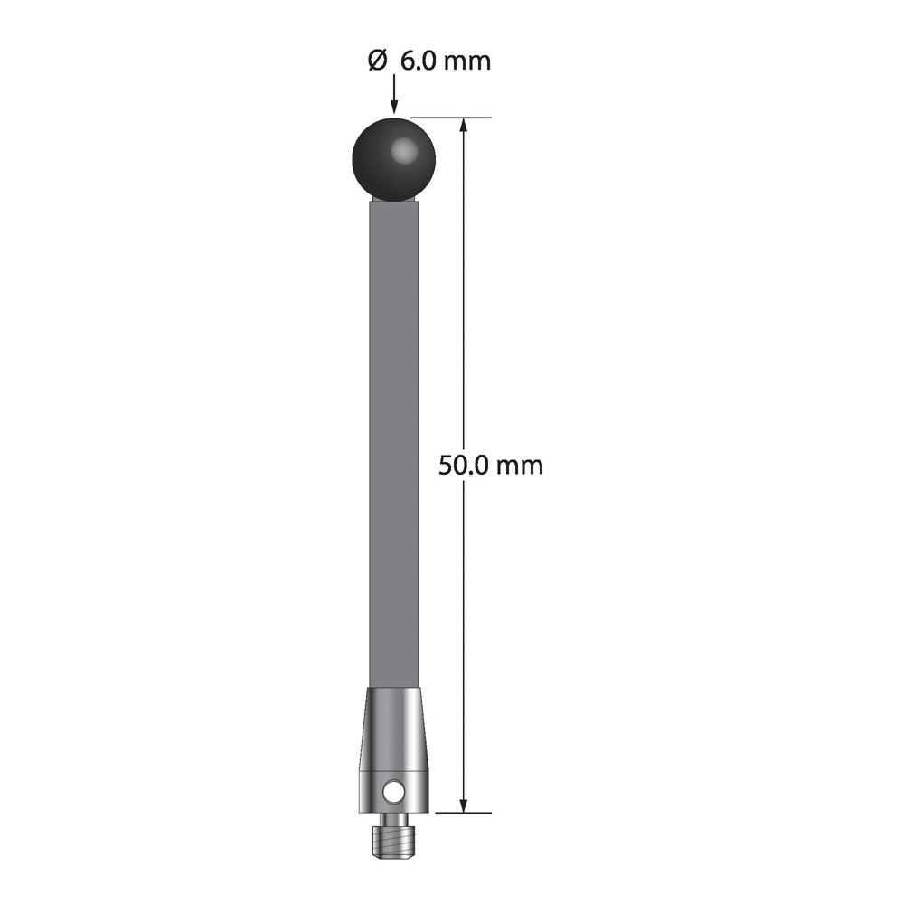 Q-Mark TM3-6050-TX-SN M3 XXT 6 мм с наконечником из нитрида кремния, прямой стилус, L 50,0 мм, EWL 41 мм