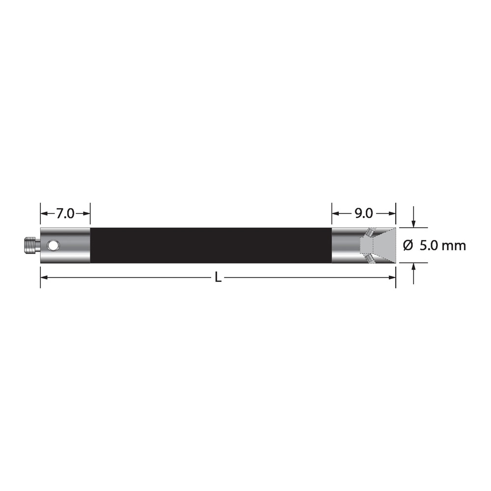 Q-Mark VM3-90-TX-CR M3 ext., корпус из углеродного волокна, резьбовое соединение из титана