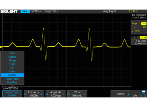 Опция Siglent SDS2000X: функциональный генератор 25 МГц