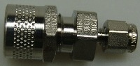 14-2261-016- Union, reducing, 1/4 - 1/16 in, stainless steel, used with ATOMX, Stratum, and Velocity purge and trap systems