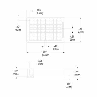 204753-100- Storage/reaction microplate, 96-well, ultra-high purity polypropylene, 1 mL/square well, conical bottoms, 31 mm height, 5/pk, sample pack of 201276-100. Suggested seal/lid 201164-100