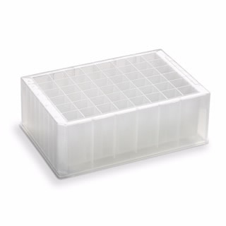 201306-100- Storage/reaction microplate, 48-well (6 rows x 8 columns) polypropylene, 4.8ml/square well, pyramid bottoms, 44mm height, 25/pk