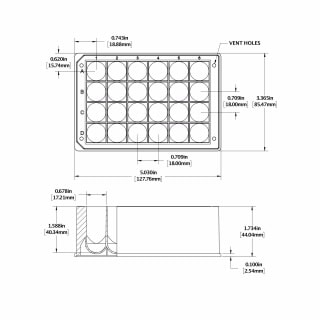 204754-100- Микропланшет для хранения/реакций, 24-луночный, полипропилен, 10 мл/квадратная лунка, круглое дно, высота 44 мм, 5 шт/уп, упаковка для образцов 202061-100. Рекомендуемое уплотнение/крышка 202497-100.