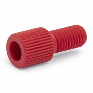 3090-0143- Гайка безфланцевая, трубка из красного делрина 1/8