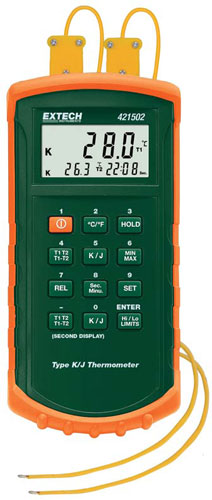 Extech 421502 Термометр с двойным входом