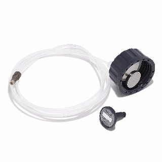 5004-0004- Узел бутылочной головки без ПФУ. В комплект входит крышка Stay Safe, не содержащая PFC, и выпускной клапан, трубки и фитинги из ПП, фильтр из нержавеющей стали.