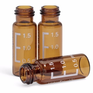 5188-6535- Флакон с завинчивающейся крышкой, янтарный, сертифицированный, 2 мл, 100 шт./уп. Размер флакона: 12 х 32 мм (крышка 12 мм).