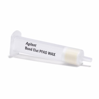 5610-2152- Bond Elut PFAS WAX, 500 mg, 6 mL, 30/pk. EPA 533 compliant, which calls for exactraction of PFAS from environmental samples with a WAX product. Perfect for larger sample volumes that need increased concentration to meet sensitivity needs.