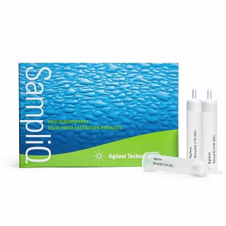 5982-1365- Коробка C18 с крышками, 30 пробирок по 6 мл, 500 мг SampliQ для твердофазной экстракции (ТФЭ)