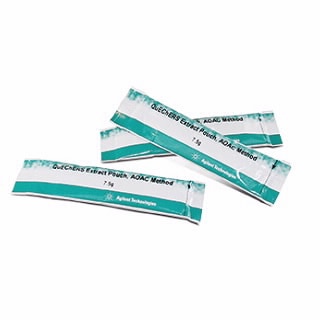5982-6650- QuEChERS extraction salt packets, EN 15662 method, no centrifuge tubes, 50/pk. Contents: 4 g MgSO4, 1 g NaCl,1 g NaCitrate, 0.5 g disodium citrate sesquihydrate