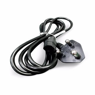 656494245- Power cord set, India, 10 A, 220-230 VAC, 2.5 m