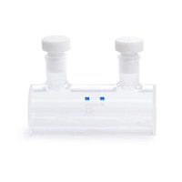 6610002200- Цилиндрическая ячейка, кварцевая, 2 заправочных отверстия, поставляется с 2 пробками из ПТФЭ, внутренний диаметр 19 мм, длина пути 50 мм, 14,1 мл. Подходит для всех спектрофотометров Agilent UV-Vis. Требуется цилиндрический держатель ячеек.