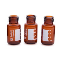 8010-0040-Устарело. Флакон, с завинчивающейся крышкой, свободное пространство над паром, 10 мл, янтарный, круглое дно, 100 шт/уп Заменено: 5188-6538