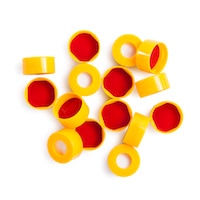 8010-0111- Колпачки, защелкивающиеся, 11 мм, оранжевые перегородки из ПТФЭ/силикона, 100 шт./уп.