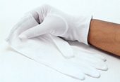 8650-0030- Gloves, nylon, large, white, 1 pair