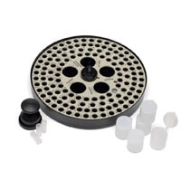 9910113100- Карусельный комплект большой емкости, для GTA 120, на 130 флаконов по 1,1 мл и 5 нерасфасованных растворов. Включает карусельный диск, вместимость 130 образцов, флаконы по 1,1 мл (2000 шт./уп.), 5 контейнеров для нерасфасованных растворов.