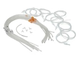 9910124100- ICP Internal standards kit, no. 2, orange/white tubes. Includes standard PVC pump tubing, UniFit connectors, five Y pieces and connecting tubing. Suitable for all aqueous solutions, medium-concentrated acids and bases.