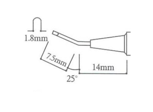 Паяльная точка Aoyue 1,8 мм гебоген