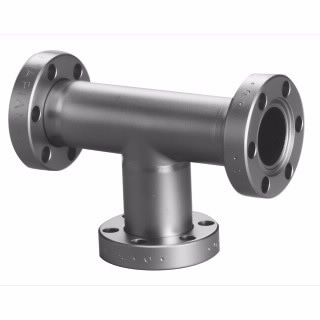 FT0400- Tee, 4.00 inch tube od, 6.00 inch ConFlat flange