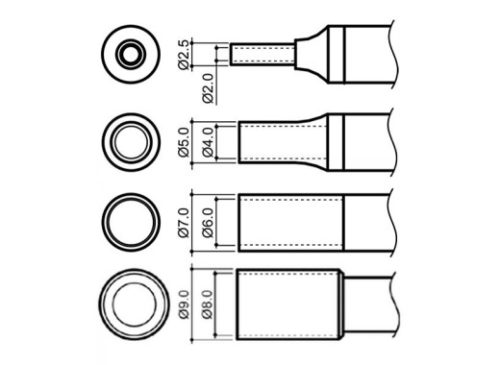 Форсунки горячего воздуха серии Hakko N4