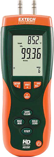 Extech HD350 Анемометр с трубкой Пито Дифференциальный манометр