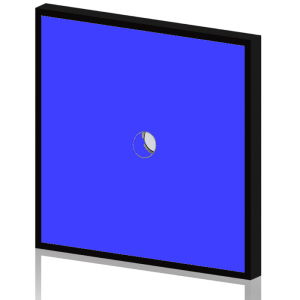 LTLC1359-B — Leimac IFPA-400/400BHV — Панельный светильник со смотровым окном, 400 x 400, синий