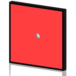 LTLC1359-R - Leimac IFPA-400/400RHV - Панельный светильник со смотровым окном, 400 x 400, красный