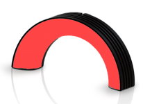 LTLC6063-DR - Leimac IMAR-CT130DR - полукольцевой фонарь, 130 мм, красный