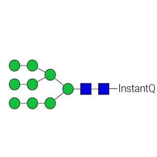 N-гликан AdvanceBio InstantQ Man9/M9 (олигоманноза 9) (ранее ProZyme). N-гликан, помеченный InstantQ, для использования в качестве качественного стандарта с системой анализа гликанов Gly-Q.