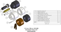 MSPA000229 — Набор инструментов для уплотнения, 5,0 мм, 160 мкл, жидкости. Полный набор инструментов для уплотнения роторов для жидкостей.