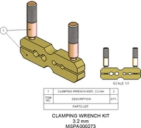 MSPA000273 — Набор зажимных ключей, 3,2 мм, 22 мкл
